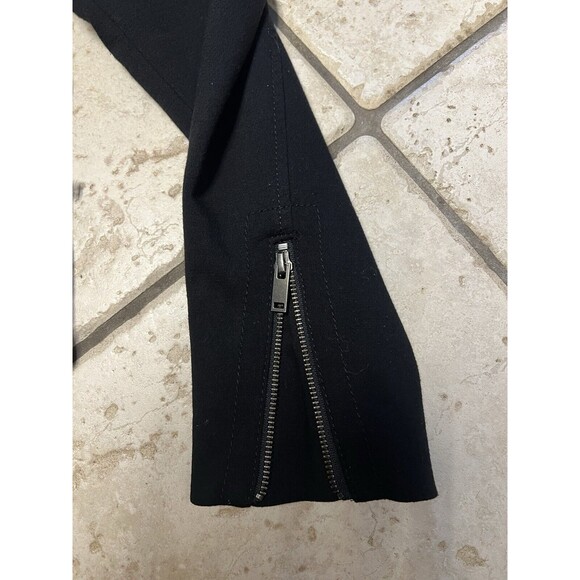 Banana Republic Moto Jacket Womens 12 Black Long Sleeve Pockets Collar Side Zip - Picture 4 of 7